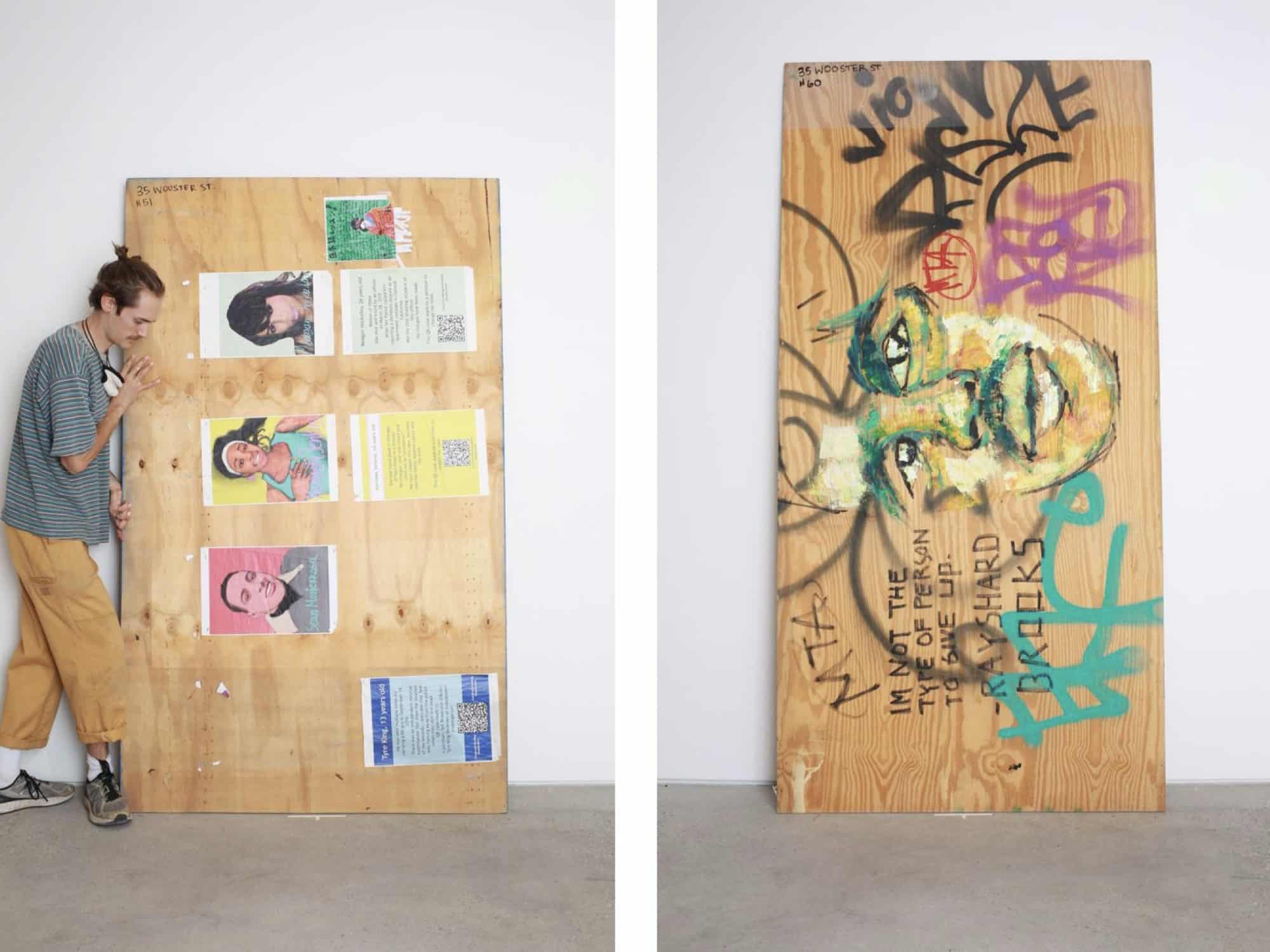 Plywood from New York Storefronts Repurposed Into Art, and Other News