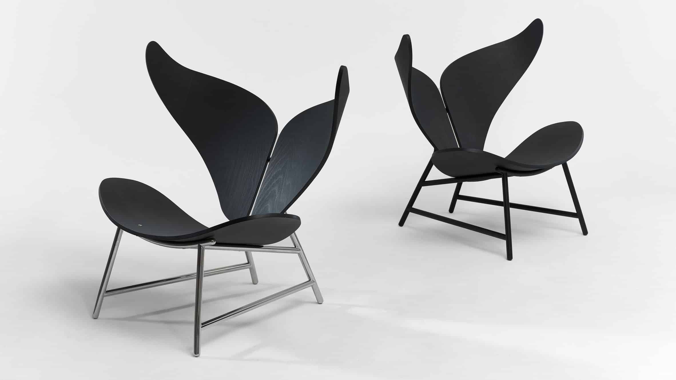 Woocheol Shin mimics a whale’s tail to create a plywood chair