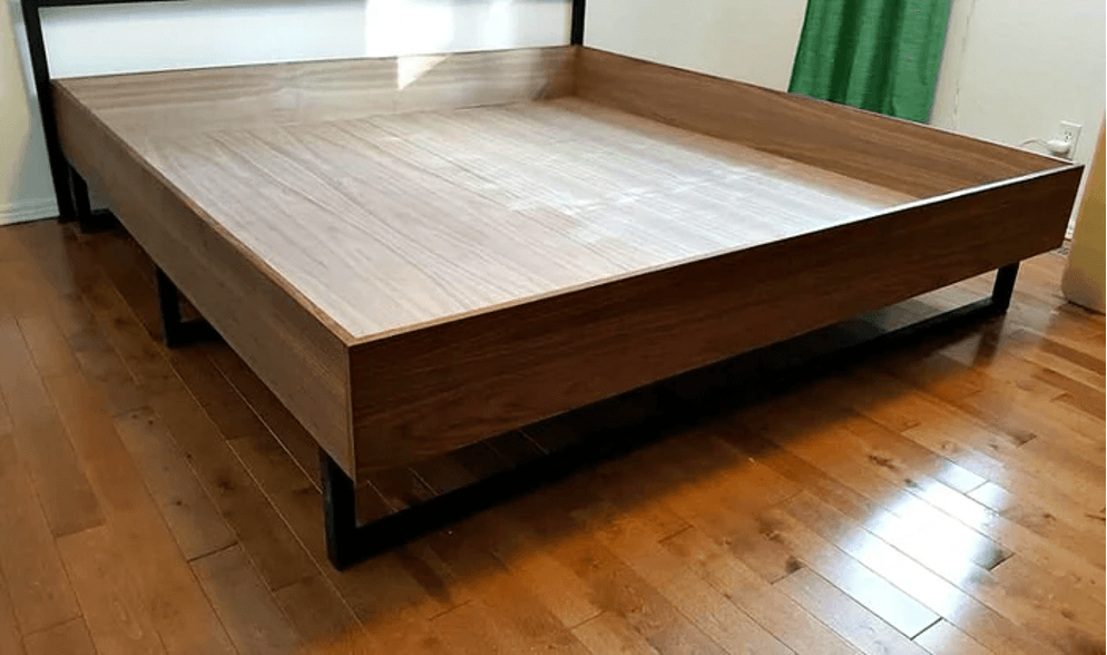 Plywood bed frame