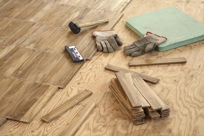 Using tongue and groove plywood for a subfloor is highly recommended.